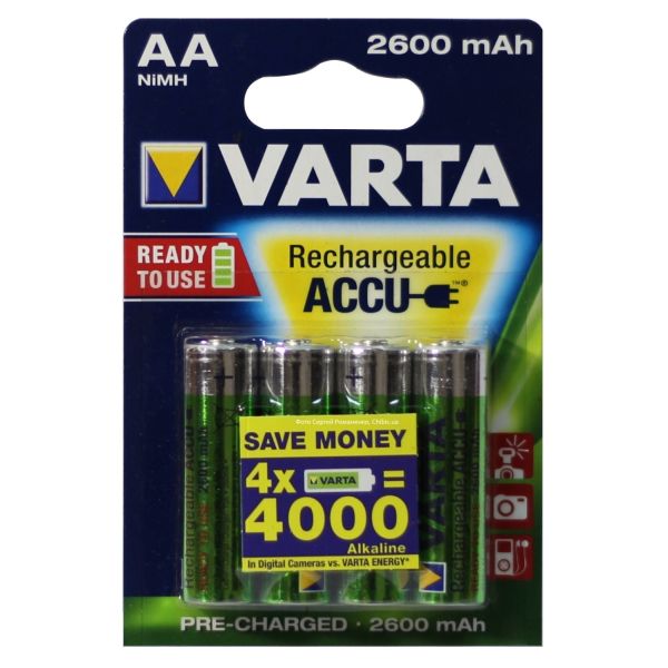 Аккумуляторные батарейки АА Varta 2600 4 шт 5716