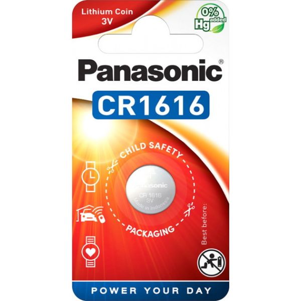 Батарейка CR 1616 Panasonic Литиевая 3V CR-1616EL/1B (Батарейка)