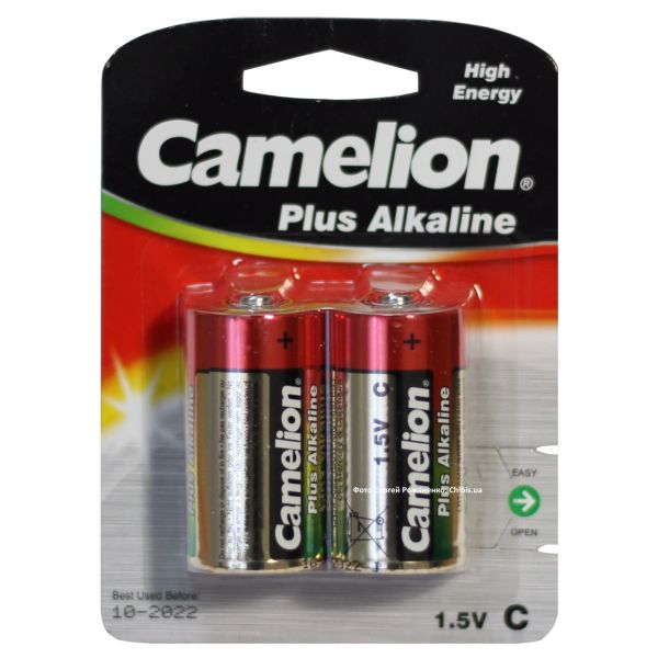 Батарейка Camelion C LR14, 1.5V, Alkaline блистер 1/2 шт