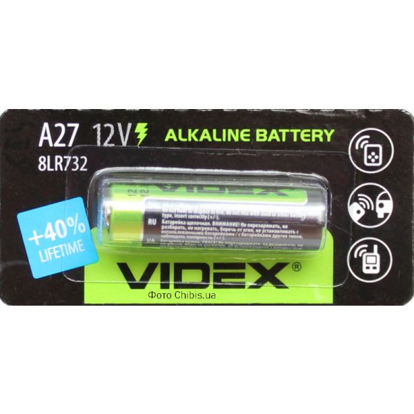 Батарейка A27 Videx Alkaline 12V 1 шт