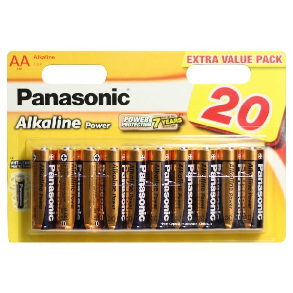 Батарейка АА Panasonic Alkaline Power блистер 20/20 шт LR6REB/20BW