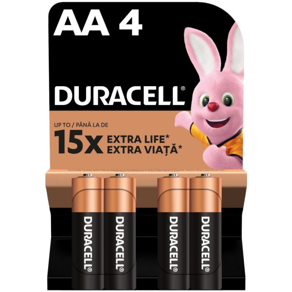 Батарейка АА 1.5V Alkaline Duracell Basic 4 шт 