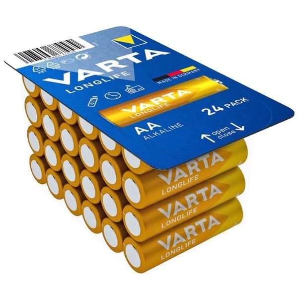 Батарейки AA Varta Longlife LR06 1.5V Alkaline блистер 24 шт.