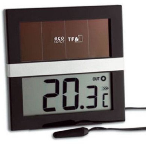 Термометр TFA "ECO Solar" (301038)  проводной датчик, работает от солнечных батарей