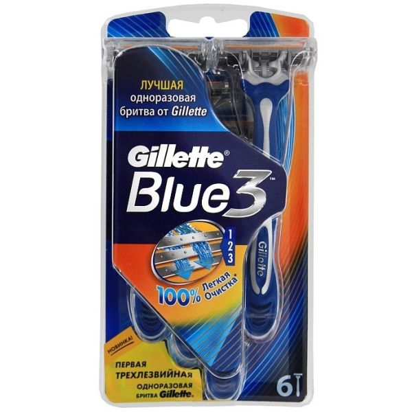Gillette Blue 3 станок одноразовый 6 шт. (7702018020294)