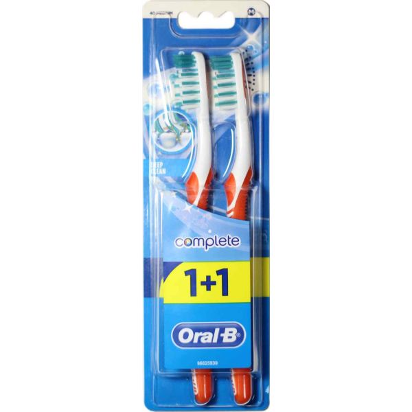 Зубная щетка Oral B Complete Clean 40 средняя 1 шт + 1 шт бесплатно 3014260022617