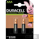Аккумуляторные батарейки ААА Duracell 750 mAh (HR03, Ni-Mh, 1.2V) 2/2 шт. 5007328