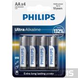 Батарейка Philips Ultra Alkaline AA 4 шт LR6E4B/10