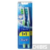 Зубная щетка Oral B 3D White 40 средняя 1 шт + 1 шт бесплатно 