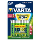 Аккумуляторные батарейки Varta АА 2400 mAh Ni-Mh Ready to Use блистер 4/4 56756101404