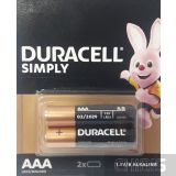 Батарейка AAA Duracell Basic LR03 1.5V Alkaline 2 шт. отрывная упаковка