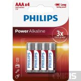 Батарейки Philips Power Alkaline AAA alkaline 4 шт