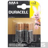 Duracell AAA Basic LR03 1.5V Alkaline 4+2 блистер 6 шт
