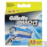 Gillette Mach3 Turbo лезвия для бритвы 12 шт 3014260298111