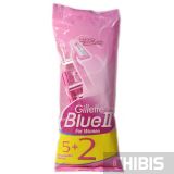 Бритва для женщин Gillette Blue II одноразовая 5 шт. + 2 шт бесплатно 7702018069361
