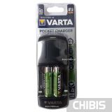 Зарядное устройство АА ААА Varta Pocket Charger + 4 AA 2600 mAh Ni-Mh 57642