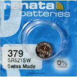 Батарейка для часов Renata SR521SW (379) 1.55V Silver 1 шт