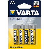 Батарейка АА Varta Superlife R06 1.5V Цинково-угольная блистер 4 шт.
