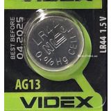 Батарейка Videx AG13 / LR44 / 357 Alkaline 1.5V 1 шт