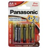 Батарейка Panasonic AA Pro Power Alkaline 1.5V LR6PPG/6BP 4-2F блистер 6 шт (4+2)