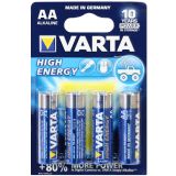Батарейка АА Varta High Energy LR06 1.5V Alkaline блистер 4 шт.