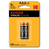 Батарейка AAA Kodak XTRALIFE LR03 2 шт. блистер