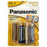 Батарейка Panasonic Alkaline Power LR06 1.5V блистер 6 шт. LR6REB/6B2F