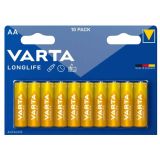 Батарейка АА Varta Longlife LR06 1.5V Alkaline блистер 10 шт.