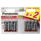 Батарейка АА Panasonic Everyday Power 6+2 LR06 1.5V alkaline блистер 8 шт