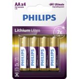 Батарейка Philips Lithium Ultra AA 4 шт FR6LB4A/10 