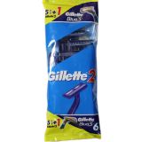 Набор из 5 станков Gillette 2 + в подарок 1 станок Blue3