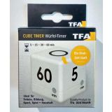 Таймер цифровой TFA куб белый 38203202 - упаковка