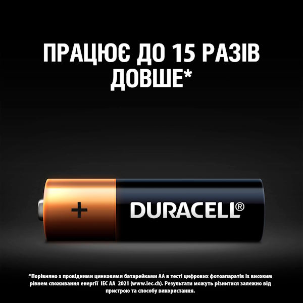 Батарейки Duracell работают дольше до 15 раз